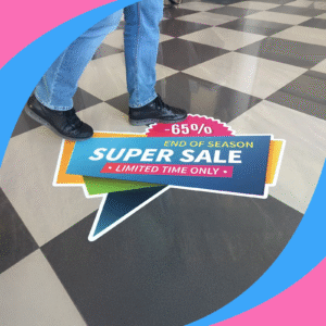 Floor Stickers – Anti-Slip, Durable Print for Walkways and Events