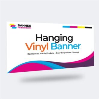 Hanging Vinyl Banner – Reinforced with Pole Pockets for Suspension Displays