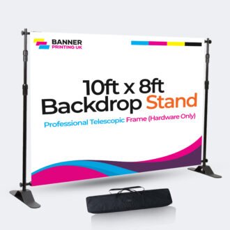 10ft x 8ft Backdrop Stand – Professional Telescopic Frame (Hardware Only)