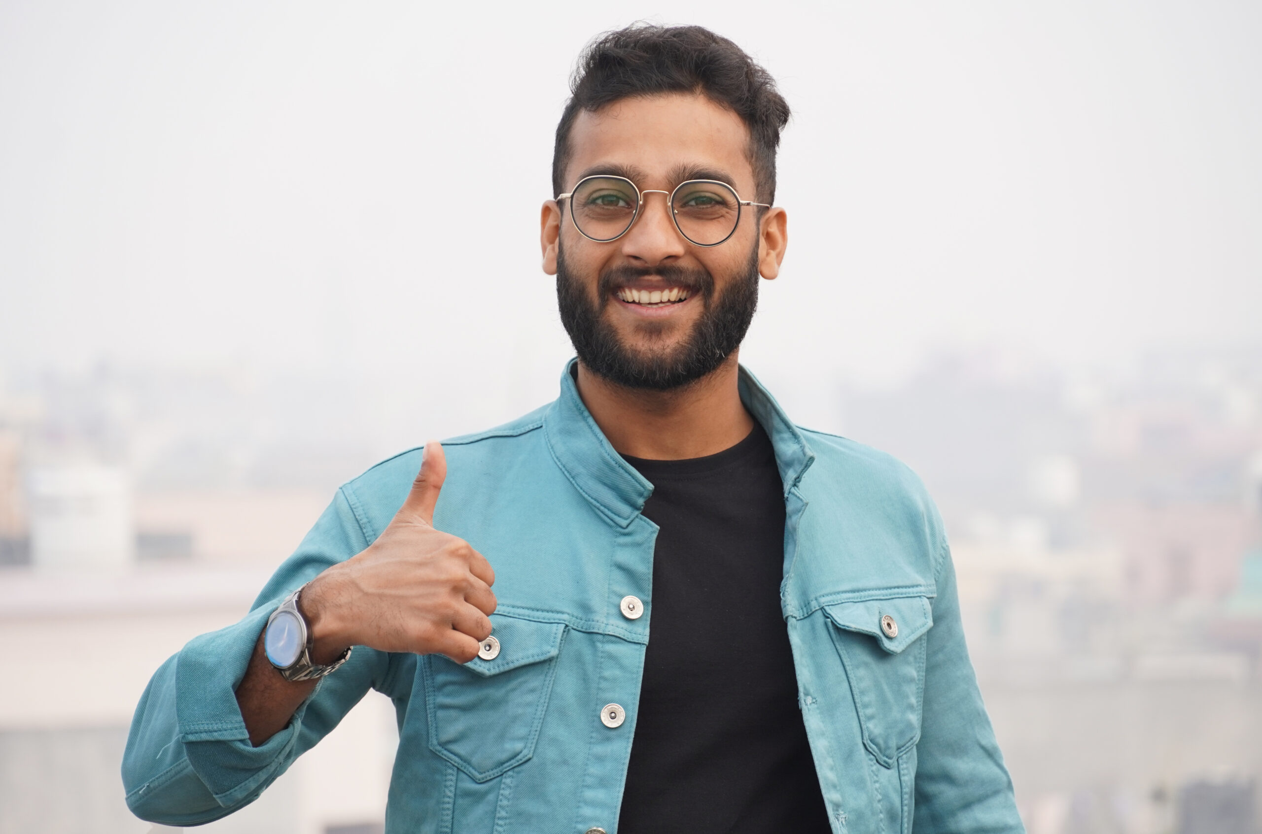 a man showing thumbs up image Mark