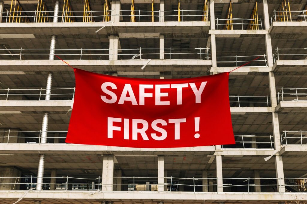 windproof mesh banners are the safest choice for high-wind UK construction sites.