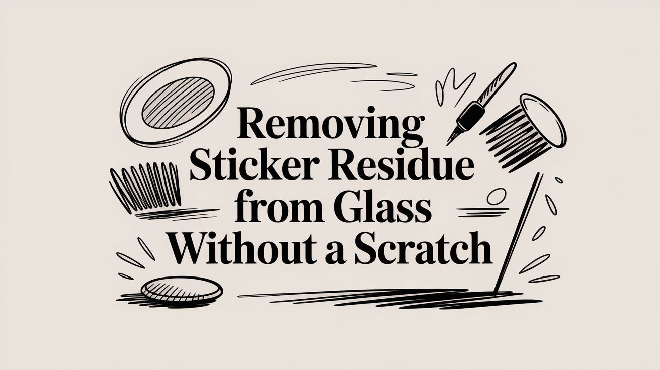 Removing Sticker Residue from Glass Without a Scratch