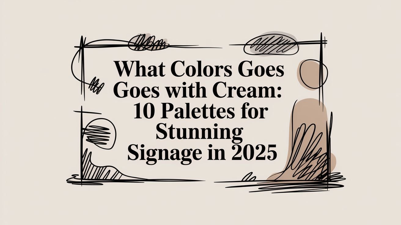 What colors goes with cream: 10 Palettes for Stunning Signage in 2025