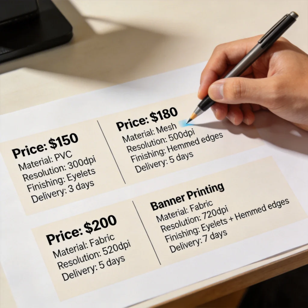 Comparing Banner Printing UK Quotes and Specifications