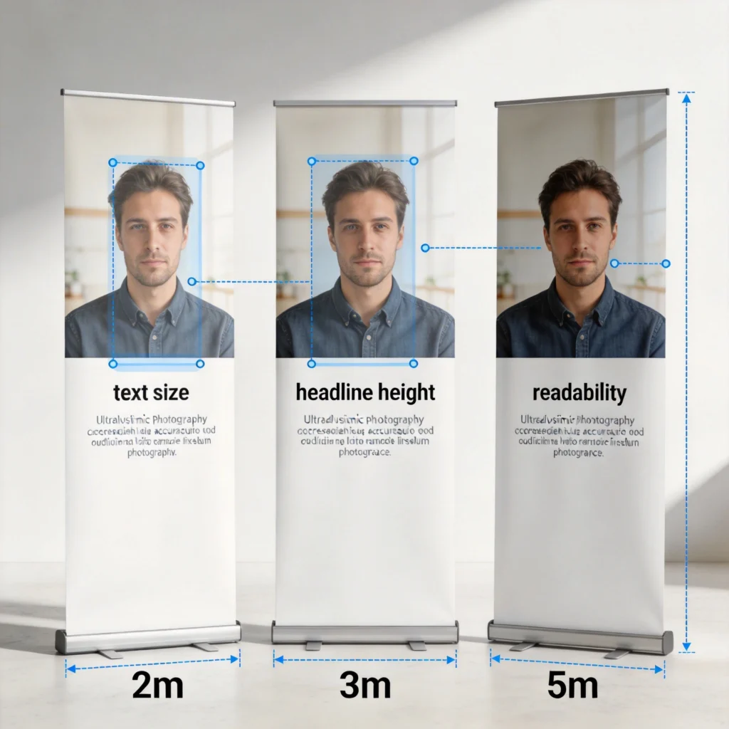 Roller Banner Dimensions vs Viewing Distance and Readability