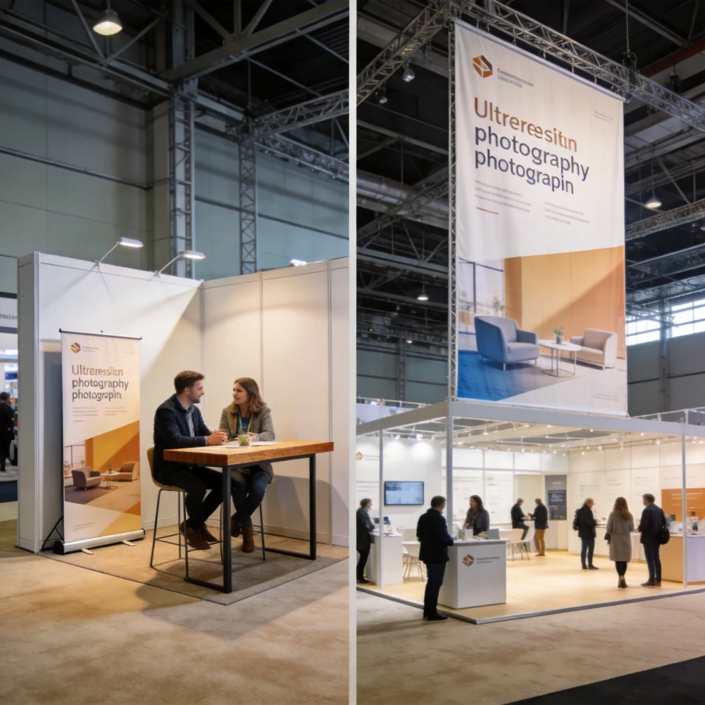 Comparing Small vs Large Pop Up Banner Size for Different Spaces