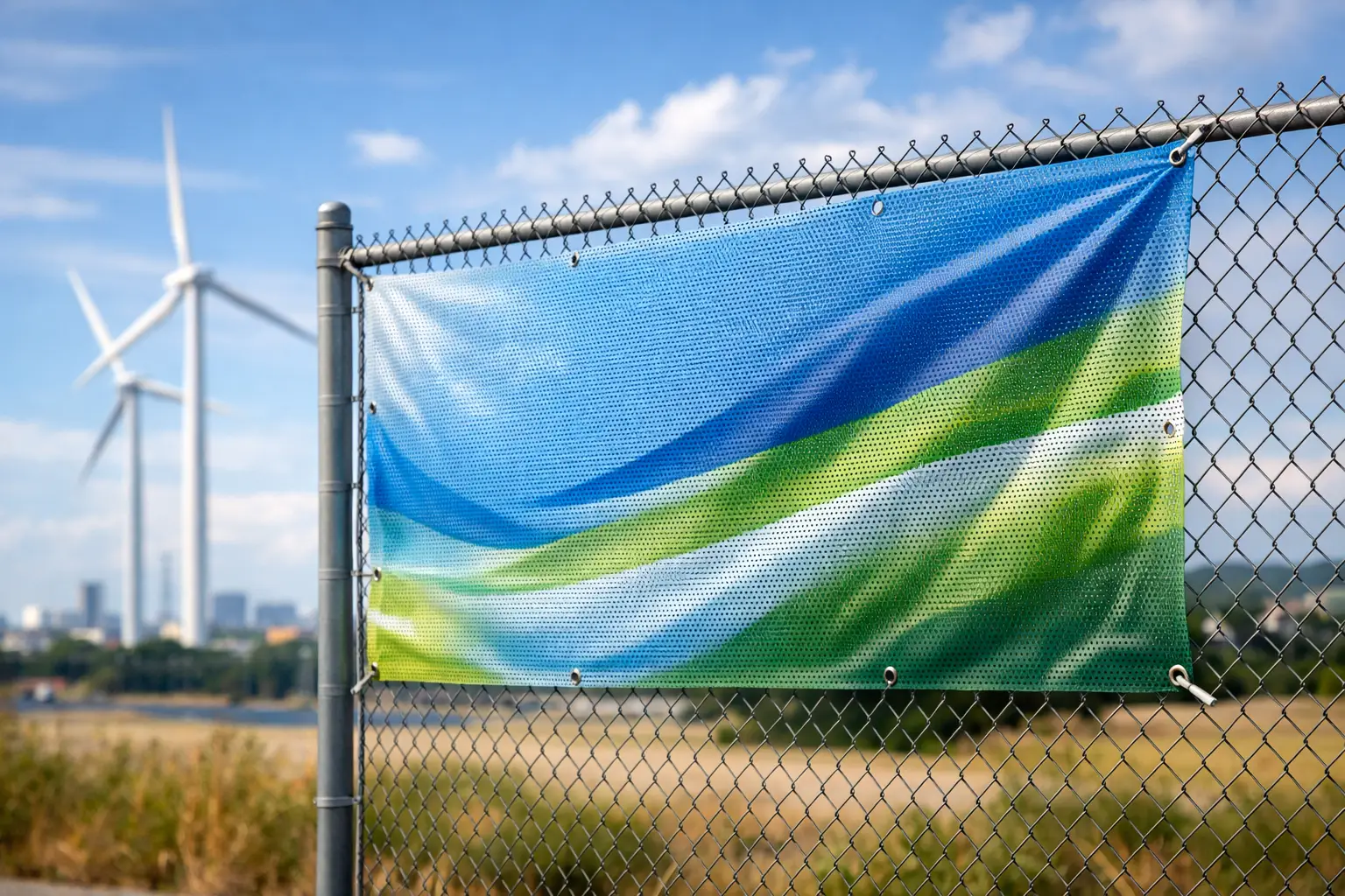 Custom Mesh Banner Printing for Windy Sites