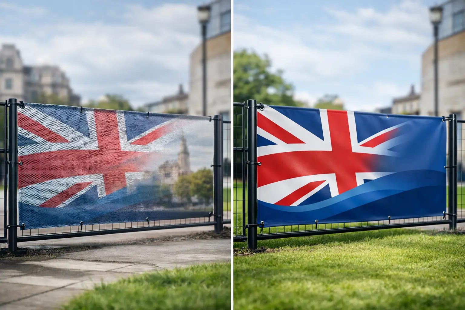 Mesh Banners vs Vinyl for Outdoor UK Displays