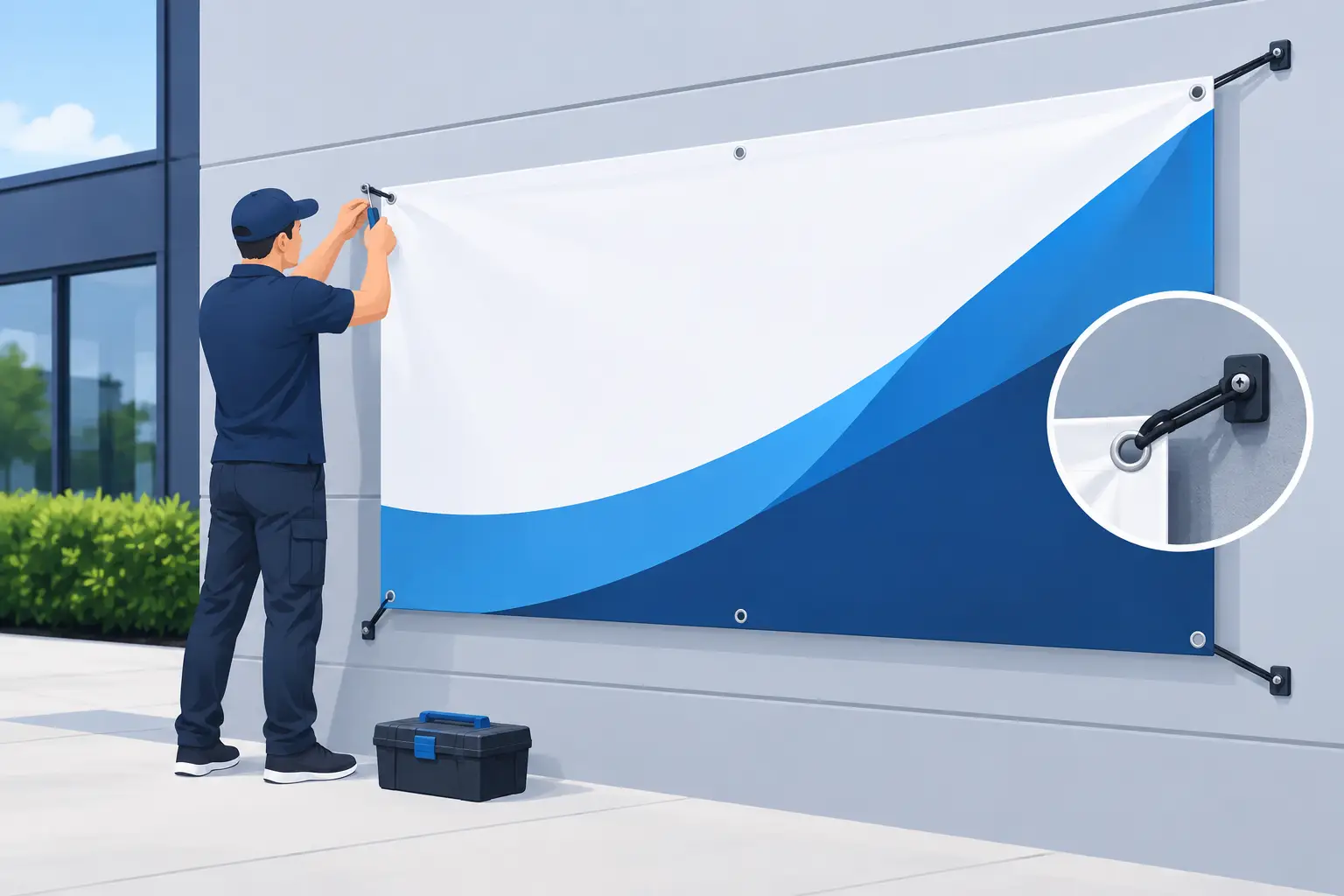 How to Install Banners for a Secure Display
